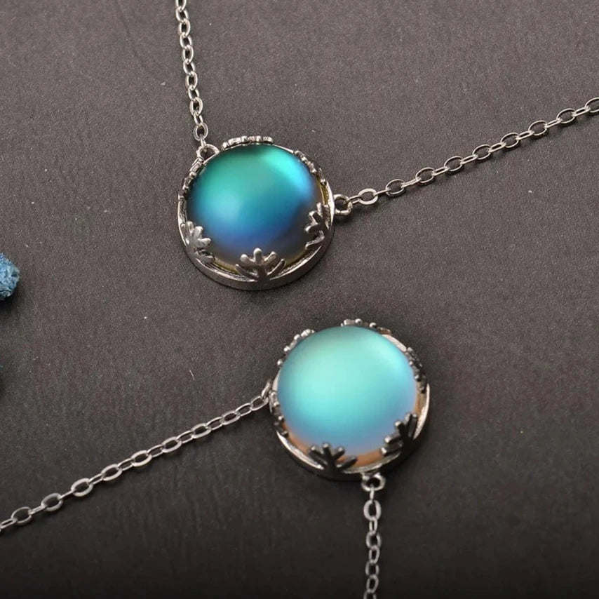 Collar Colgante Aurora Boreal Azul