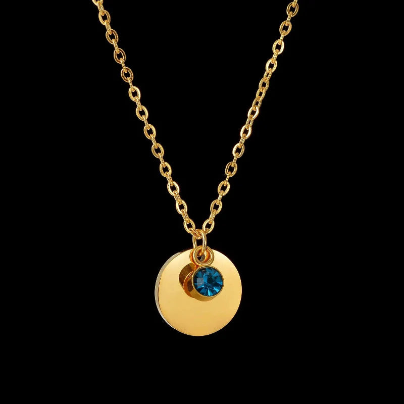 Collar con colgante con piedra de nacimiento