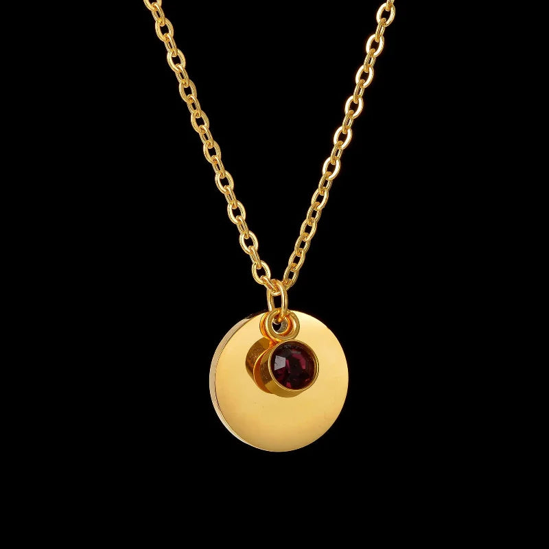 Collar con colgante con piedra de nacimiento