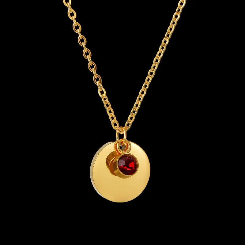 Collar con colgante con piedra de nacimiento