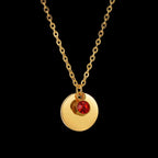 Collar con colgante con piedra de nacimiento