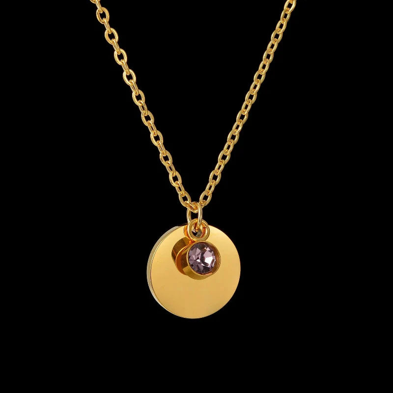 Collar con colgante con piedra de nacimiento