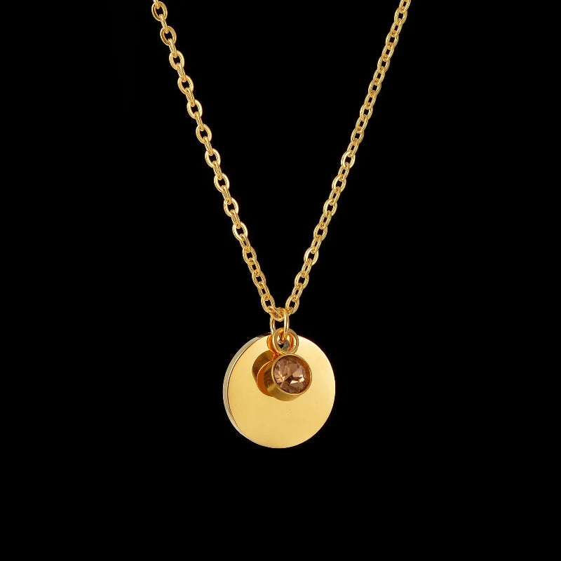 Collar con colgante con piedra de nacimiento