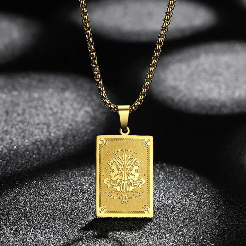 Collar Colgante con Signo del Zodiaco oro