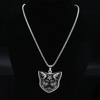 Collar Colgante Gato Negro Pentáculo Brujería Wicca