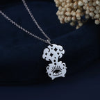Collar Colgante Caldero Brujería Wicca plata