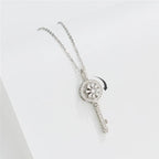 Collar Colgante Llave Giratoria Anti-Estrés plata