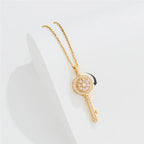 Collar Colgante Llave Giratoria Anti-Estrés oro