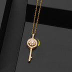 Collar Colgante Llave Giratoria Anti-Estrés oro