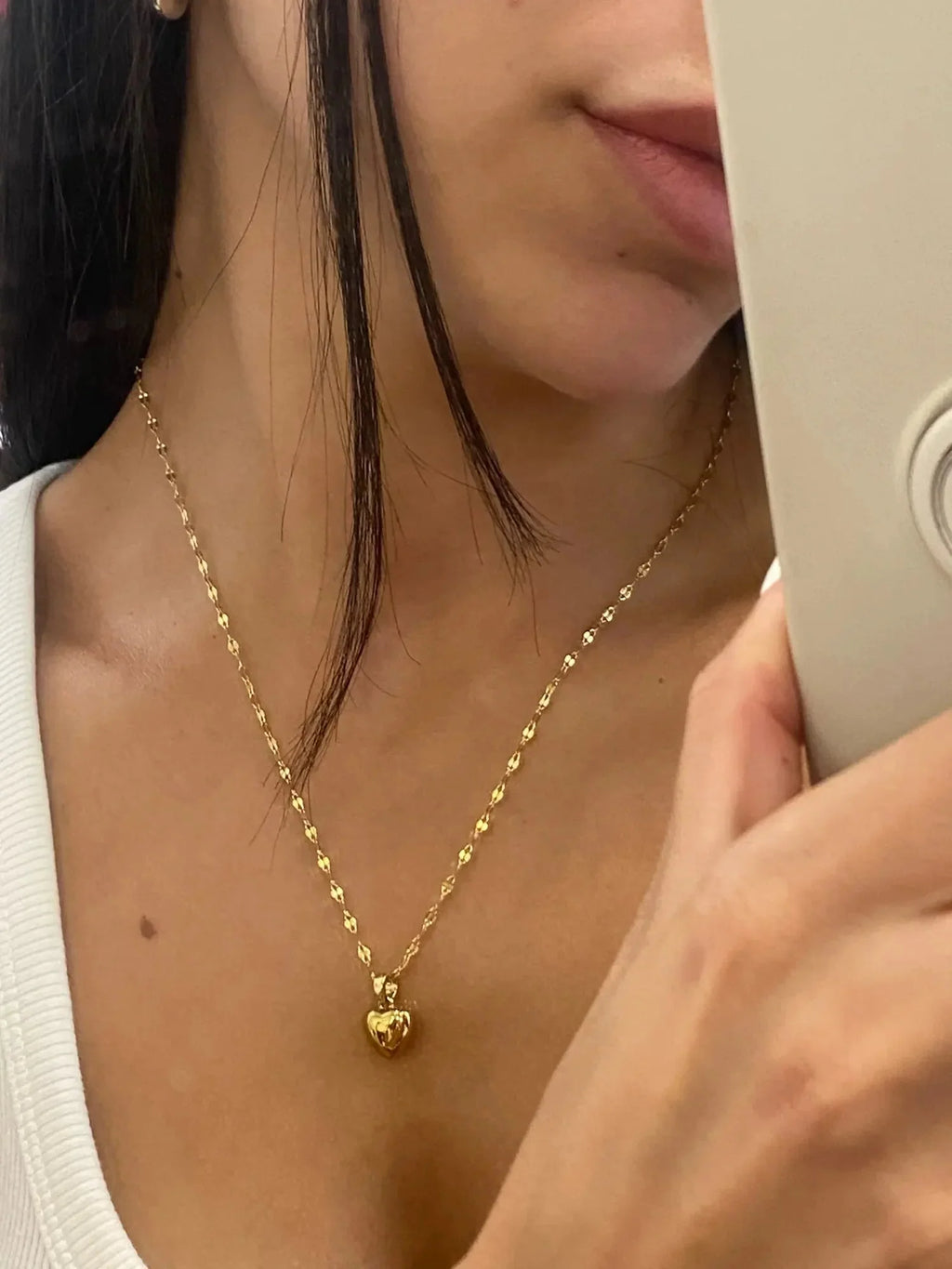 Collar Colgante Corazón Dorado