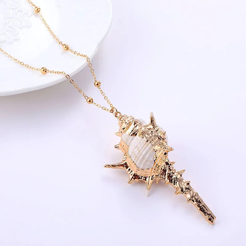 Collar Colgante Conchas Caracolas