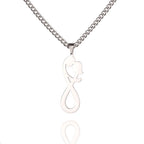 Collar Colgante Pareja Infinito plata