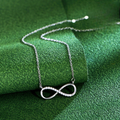 Collar con Colgante de Encanto con Circonita Infinito