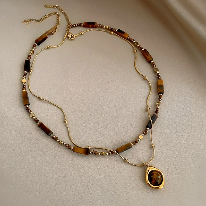 Collar Colgante de Protección Ojo de Tigre A