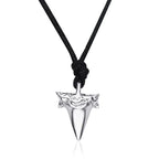 Collar Colgante Diente de Tiburón para Hombre plata