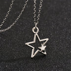 Collar Colgante Doble Estrella