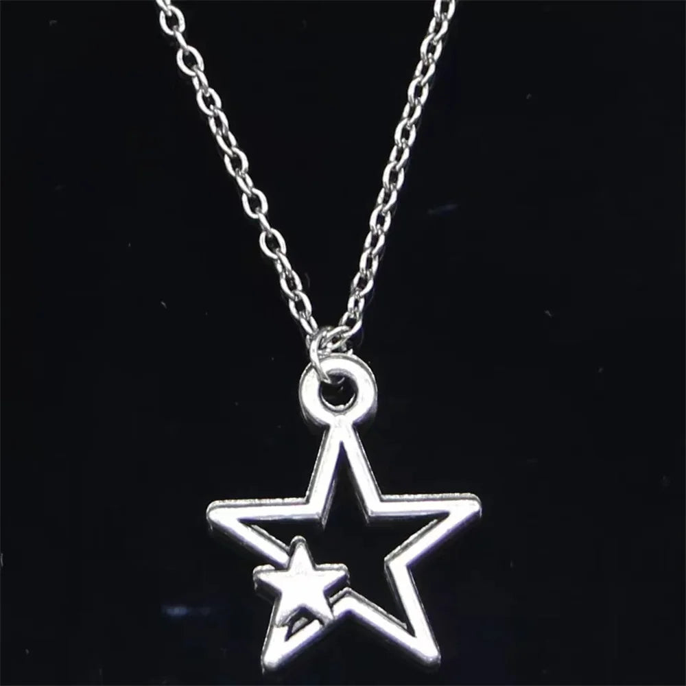 Collar Colgante Doble Estrella