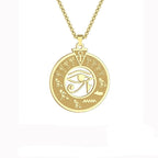 Collar Colgante Egipcio Ojo de Horus Hombre Mujer oro