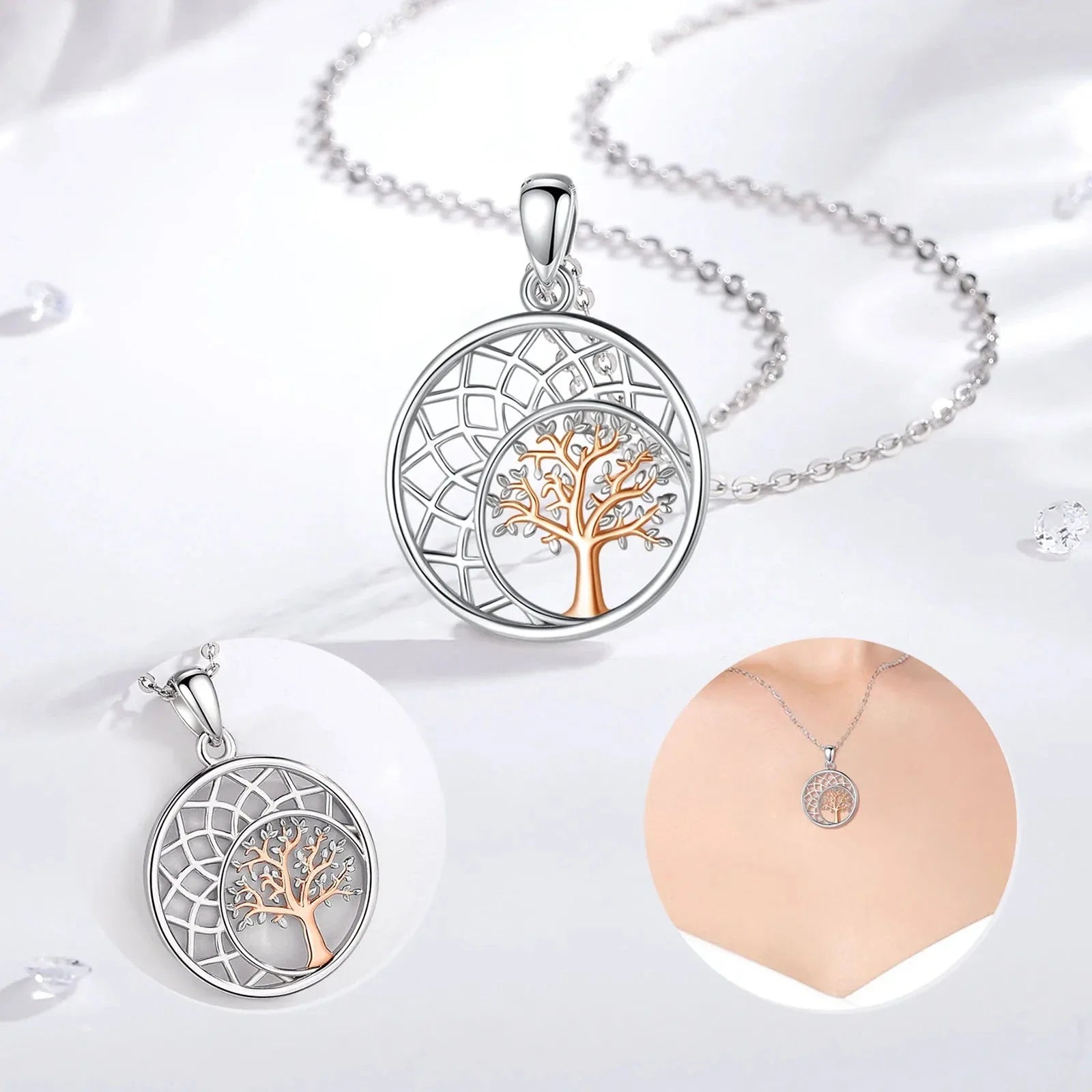 Collar Colgante Elegante Árbol de la Vida para Mujer