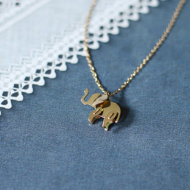 Collar Colgante Elefante oro