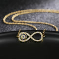 Collar con Colgante de Zirconia Símbolo Infinito