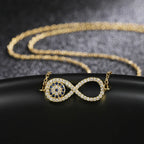 Collar con Colgante de Zirconia Símbolo Infinito