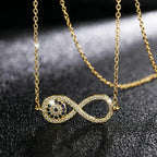 Collar con Colgante de Zirconia Símbolo Infinito