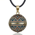 Collar Colgante para Mujer Embarazada Bola de Embarazo Mexicana azul