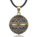 Collar Colgante para Mujer Embarazada Bola de Embarazo Mexicana azul