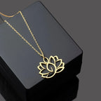 Collar Colgante Mujer Flor de Loto oro