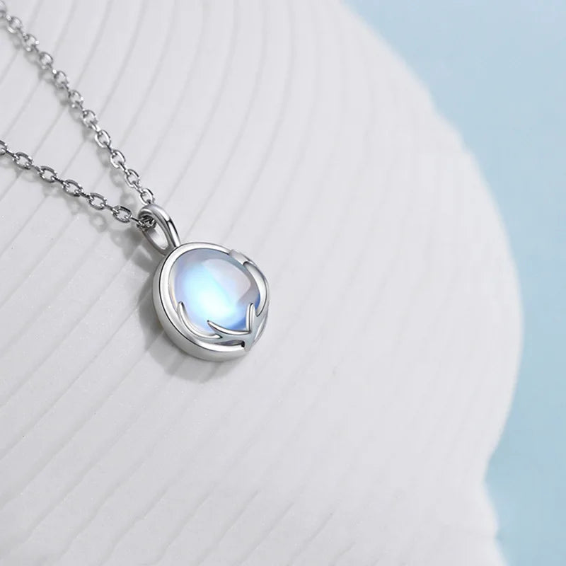 Collar Colgante Fertilidad con Piedra de Luna de Circonio