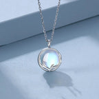 Collar Colgante Fertilidad con Piedra de Luna de Circonio