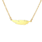 Collar Colgante Pluma Fina estilo b oro