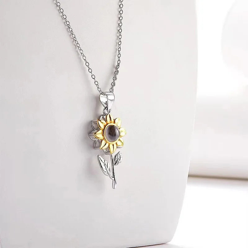 Collar Colgante Flor de Girasol