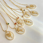 Collar Colgante Flor Signo del Zodiaco