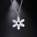 Collar Colgante Copo de Nieve Plata