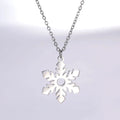 Collar Colgante Copo de Nieve Plata