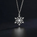 Collar Colgante Copo de Nieve Invierno plata