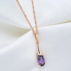 Collar con Colgante de Gota de Agua con Perla de Circonio