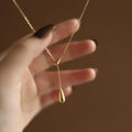 Collar Colgante Gota de Agua Fina oro