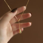 Collar Colgante Gota de Agua Fina oro