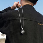 Collar con Colgante Giratorio para Hombre Antiestrés