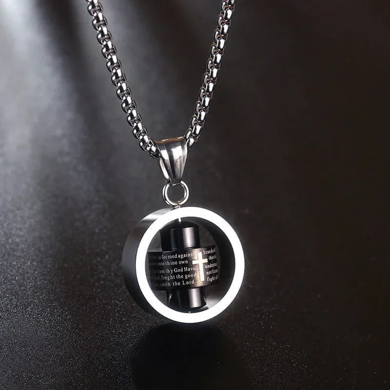 Collar con Colgante Giratorio para Hombre Antiestrés