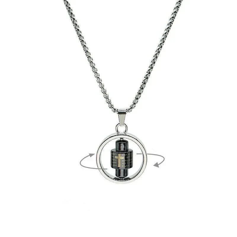 Collar con Colgante Giratorio para Hombre Antiestrés