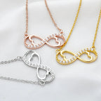 Collar Colgante Infinito Corazón y Circonio