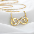 Collar Colgante Infinito Corazón y Circonio oro