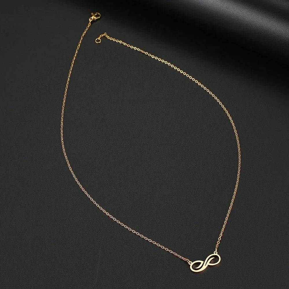 Collar Colgante Infinito Dorado Mujer oro