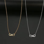 Collar Colgante Infinito Dorado Mujer plata