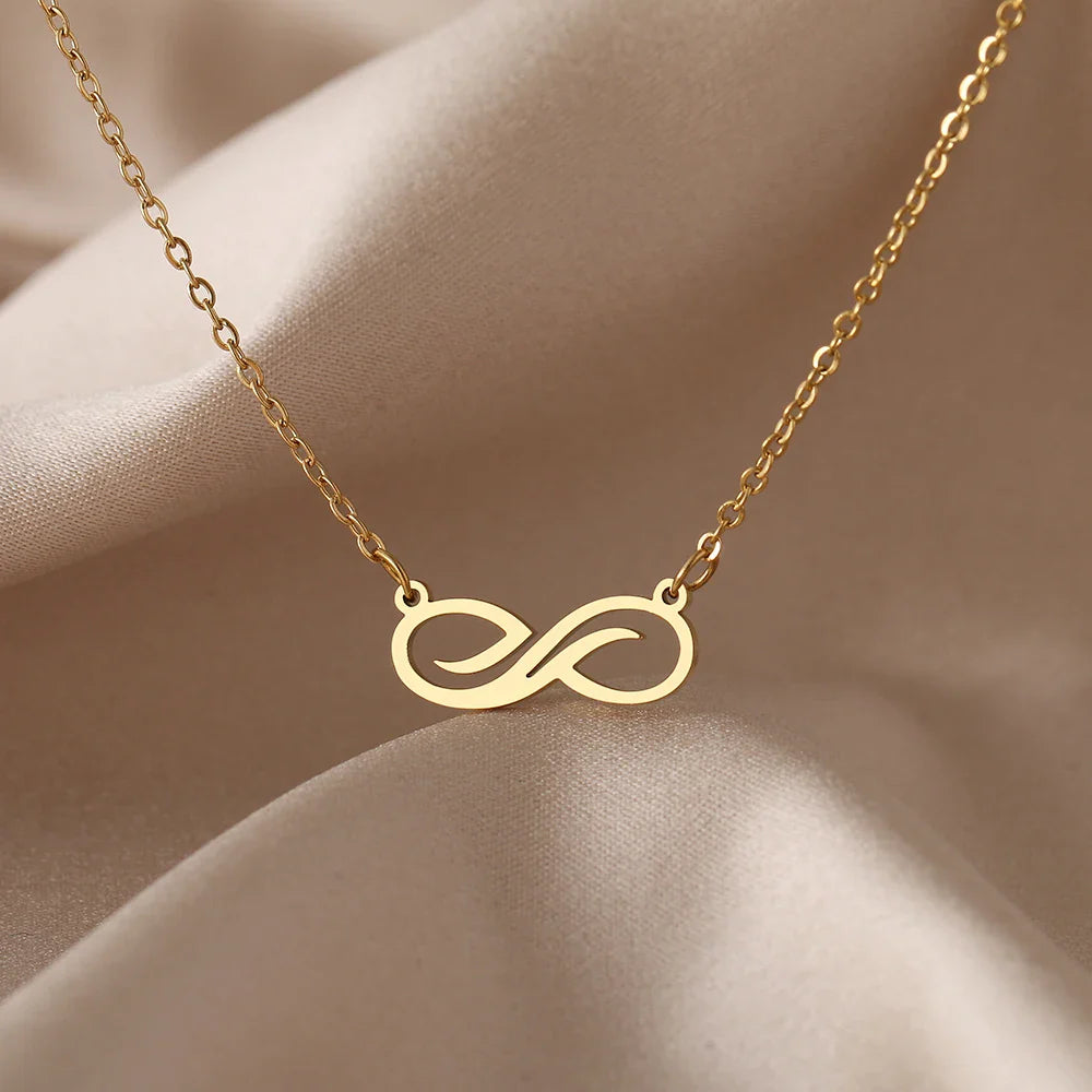 Collar Colgante Infinito Dorado Mujer oro