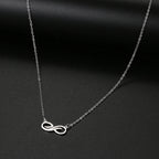 Collar Colgante Infinito Dorado Mujer plata
